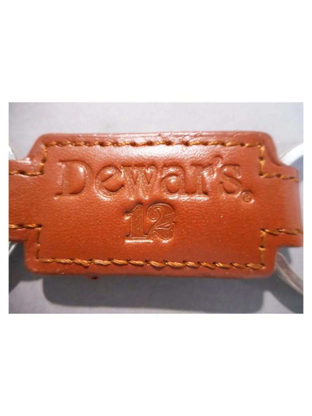 Set of 2 DEWAR leather Keychains Dewars